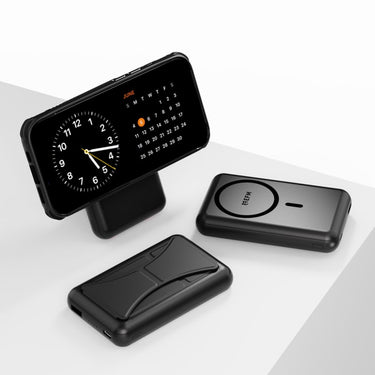 EFM FLUX 10,000mAh Magnetic Power Bank With MagSafe Compatability and Foldable Stand - Black